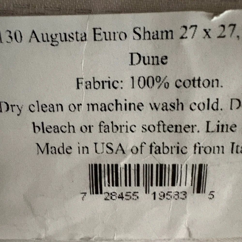 Matouk Augusta matelasse Dune Cotton Euro Sham new 27x27 - Picture 2 of 2
